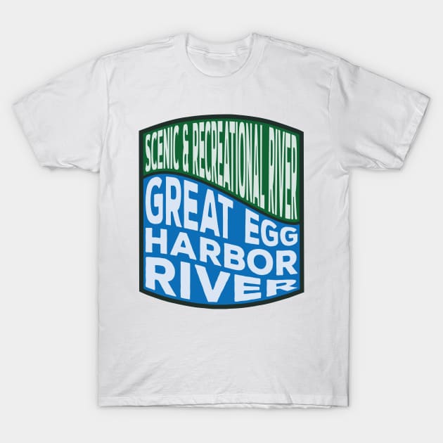 Great Egg Harbor River National Scenic and Recreational River Wave T-Shirt by nylebuss